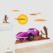 Stickere perete copii Cars violet - 110 x 45 cm