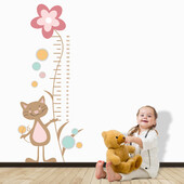 Stickere perete copii Cat with Flower - 80 x 190 cm