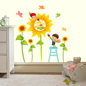 Stickere perete copii Floarea soarelui - 80 x 80 cm