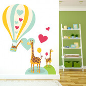 Sticker decorativ Girafe indragostite - 150 x 173 cm
