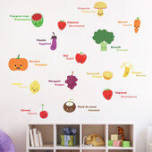 Sticker decorativ Legume si Fructe - 118 x 79 cm