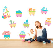 Sticker decorativ Sa ne plimbam - 80 x 100 cm