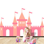 Stickere perete copii Princess Castle - 184 x 96 cm