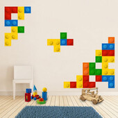 Sticker decorativ Lego Blocks - 96 x 75 cm