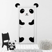 Sticker decorativ usa Ursuletul Panda - 96 x 85 cm