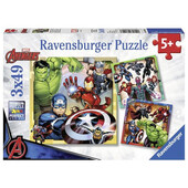 Puzzle marvel avengers 3x49 piese