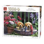 Puzzle 1000 piese Puppies Drinking Water