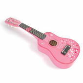 Chitara pentru copii din lemn - Roz