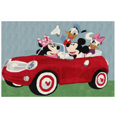 Covor camera copii Premium  Disney Mikey Mouse  133x190 cm  Antiderapant