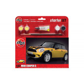 Kit constructie Airfix masina MINI Cooper S Starter Set - Yellow 1:32