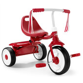 Tricicleta pliabila radio flyer fold 2 go red, 1-3 ani