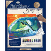 Set pictura pe panza 28x36x25 - Delfini