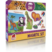 Set magnetic Animale de la Zoo cu Plansa magnetica inclusa, 19 piese Roter Kafer RK2090-02