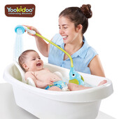 Jucarie dus portabil pentru bebelusi si copii, in forma de elefant- bleu, 0-24 luni, yookidoo