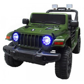 Masinuta electrica cu telecomanda cu baterii si functie de balansare jeep x10 ts-159 r-sport - verde
