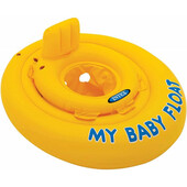Colac gonflabila pentru inot bebelusi, intex, my baby float, 56585, 70 cm, galben