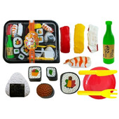 Set sushi de joaca pentru copii, 27 piese, multicolor, leantoys, 4269