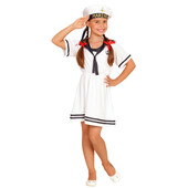 Costum marinarita fete alb - 5 - 7 ani / 128 cm