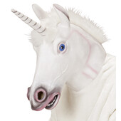 Masca cal unicorn alb masca