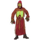Costum schelet zombie radioactiv - 8 - 10 ani / 140 cm