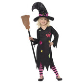 Costum vrajitoare halloween copii - 5 - 6 ani / 120 cm