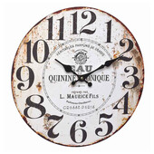 Ceas analog de perete din mdf, design vintage, quinine tonique, tfa 60.3045.10