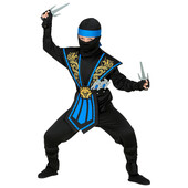 Costum ninja copii kombat albastru - 5 - 7 ani / 128 cm