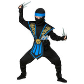 Costum ninja copii kombat albastru - 8 - 10 ani / 140 cm