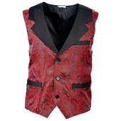 Vesta vintage burgundy jacquard - ml   marimea ml