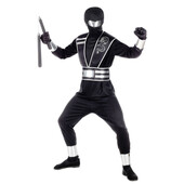 Costum ninja masca oglinda - 8 - 10 ani / 140 cm