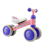 Bicicleta fara pedale, cu roti duble, pentru copii, pink bello, leantoys, 5262