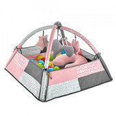 Centru de joaca cu bile babyjem toy ball play mat (culoare: roz)