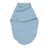 Sistem de infasare bumbac, inchidere velcro, baby swaddle, puzzle muslin blue, amy
