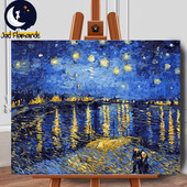 Set pictura pe numere (panza) Noapte instelata peste Rhone Van Gogh40x50 cm