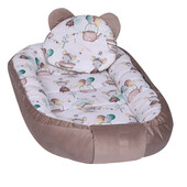 Baby nest multifunctional, catifea si bumbac, fairy mouse