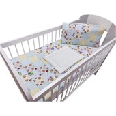 Lenjerie MyKids Mini Patratel Multicolor Boy 4 Piese 120x60