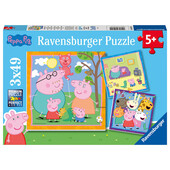 PUZZLE PEPPA PIG, 3x49 PIESE