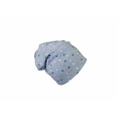 Caciula blue stars, cu bordura, kidsdecor, in strat dublu, din bumbac - 42-46 cm