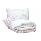 Lenjerie pat copii odette pink, kidsdecor, din bumbac - 100x135 cm