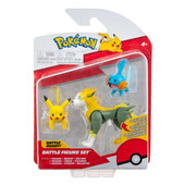 Set figurine blister, pokemon, mudkip & pikachu & boltund, 3buc