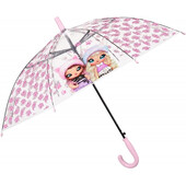 Umbrela Perletti Surprise automata rezistenta la vant transparenta 45 cm