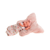 Papusa fetita Lea Mariposa cu paturica cu model de fluture, 40 cm, +3 ani, Antonio Juan