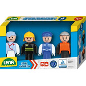 Set 4 figurine omuleti cu meserii Lena compatibil Truxx 8cm inaltime