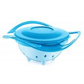 Bol multifunctional cu capac si rotire 360 grade amazing bowl (culoare: bleu)