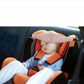 Suport sustinere cap pentru scaun auto babyjem strap (culoare: roz)
