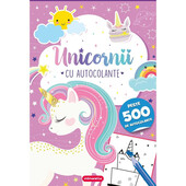 Carte de colorat Unicornii - cu autocolante Mimorello EK7040