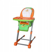 Scaun de masa pentru copii eurobaby hc11-7 - portocaliu
