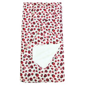 Set 3 piese paturica cu cearsaf si pernuta 160x80 cm buburuze rosu/negru