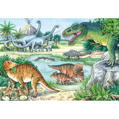 Puzzle dinozauri, 2x24 piese