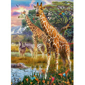 Puzzle girafe in africa, 150 piese